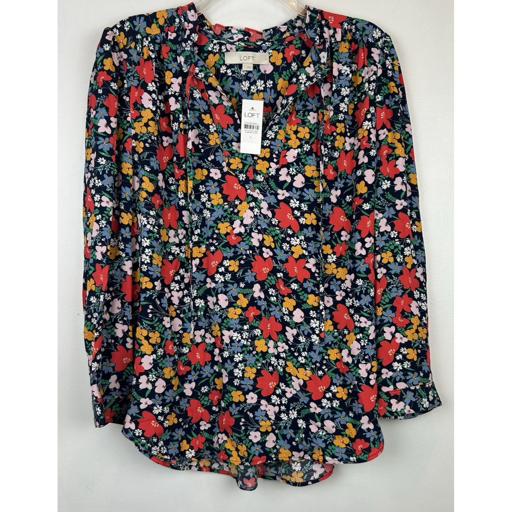 Loft Top Womens Large Floral New Cottagecore Peasant Bloomcore Maximalist